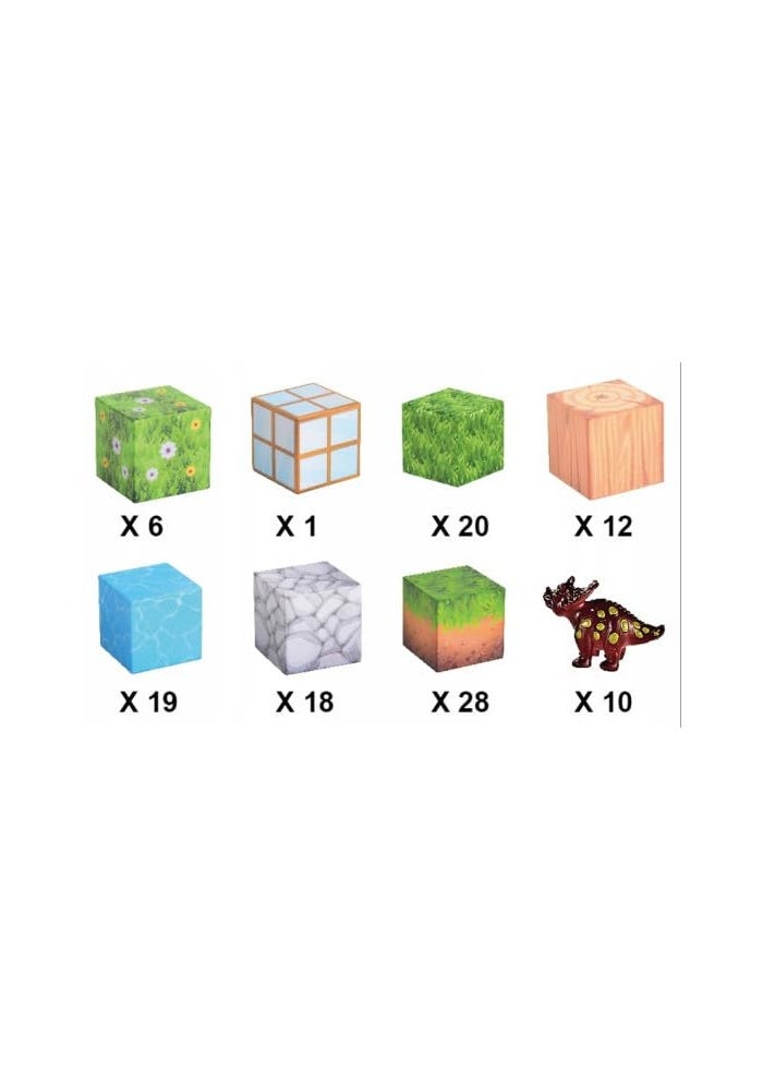 Knick Knack Magnetic World Building Blocks Set | Mini Themed Magnetic Cubes for Kids Ages 3 and Up (114 Pieces) - Image 5